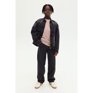 H&M Black Tapered‎ Cotton-Blend Jeans Size 10